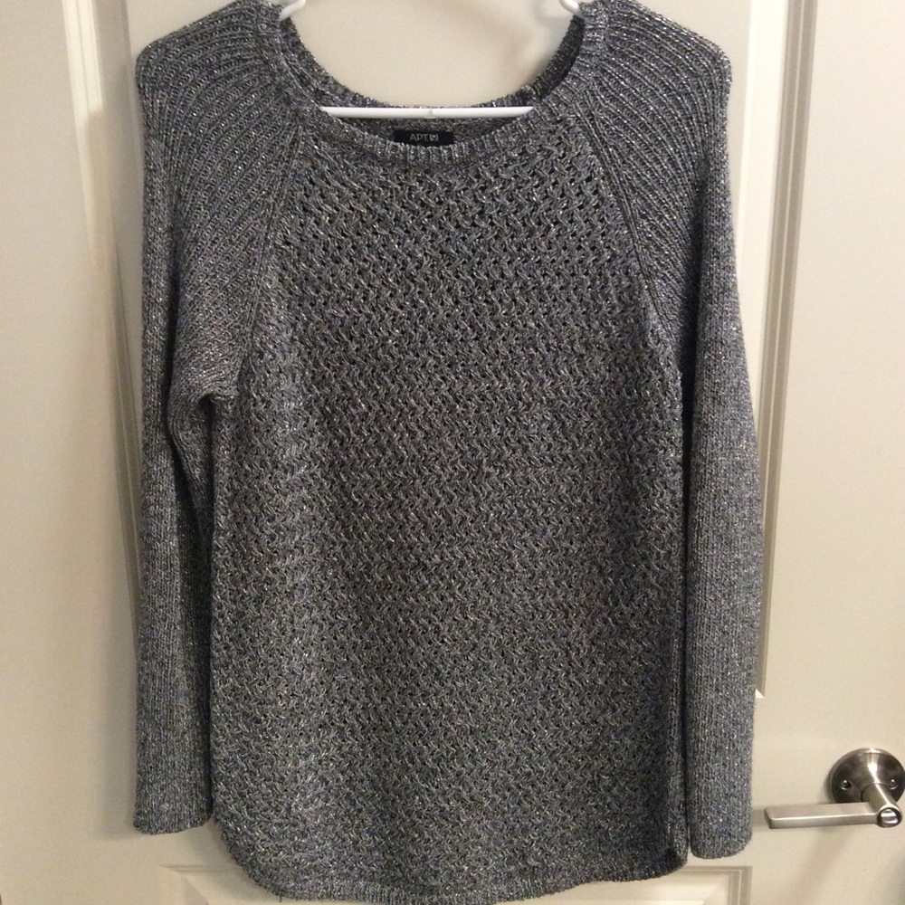 Shiny silver sweater